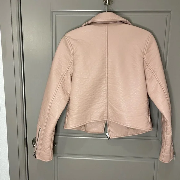 Pink Abercrombie and Fitch Leather Jacket Size Small - Picture 5 of 5